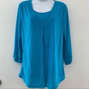 Kim Rogers Casual Layered Blouse